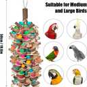Parrot Toys for Large Birds, Multicolored Wooden Blocks Bird Chewing Toy Parrot Cage Bite Toy or Macaws Cokatoos African Grey and Large Medium Birds