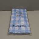6 Pack Blue and White Checkered Tablecloth, Blue Plastic Table Cloths for Parties Disposable, 54 x 108 inch Waterproof Blue Gingham Camping Tablecloth for Birthday, Party, Picnic