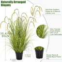 3FT Artificial Reed Grass ,2 Pack Artificial Tall Grass Plants Outdoor Indoor ,Fake Plants & Flowers in Pot-Housewarming gifts For Living Room Office Bedroom Decor