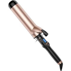 IKV 2 inch Curling Iron for Long HairExtra Large Barrel Curling Wand Ceramic Tourmaline, Long Barrel Hair Curler Dual Voltege