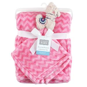 Hudson Baby Unisex Baby Plush Blanket with Security Blanket, Llama, One Size