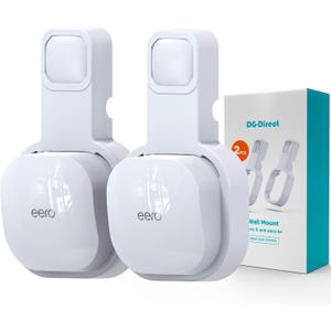 DG-Direct Wall Mount Holder for eero 6 and eero 6+ Router Mesh Wi-Fi System, No Messy Wires, The Outlet Wall Mount Holder for eero 6 Plus, Stand Bracket for eero 6 Extender Space Saving White
