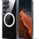 TAURI for Samsung Galaxy S25 Ultra Case, Compatible with MagSafe [Anti-Yellowing], 15FT Military-Grade Protection, Slim Shockproof Magnetic Phone Case for Samsung Galaxy S25 Ultra, Clear