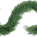 6FT Christmas Garland Real Touch Artificial Norfolk Pine Garland,Fake Green Plant Garland,Suitable for Holiday,Tabletop,Fireplace,Wall Decoration,Indoor and Outdoor Christmas Decoration