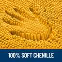 OLANLY Bathroom Runner Rugs 47x20, Soft Absorbent Chenille Bath Rugs, Rubber Backing Quick Dry, Machine Washable Long Bath Mats for Bathroom, Tub and Shower, Home Decor Accessories, Golden Yellow