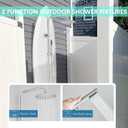 Rain Shower System Outdoor Shower Fixtures with 8" Rain Shower Head Handheld Sprayer Single Handle Wall Mounted Bathroom Shower Faucet Set Brushed Nickel for Bathroom or Backyard