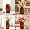 Amber Glass Vase, Tortoise Shell Vase, Leopard Vase, 9 Styles