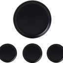 Matte Ceramic Appetizer Plates 6 Inch,Small Mini Dessert Plates Set of 4,Microwave and Oven Safe Snack,Bread,Butter Dessert,Pie,Cake Plates Cat Dishes(6 inch,Black)