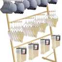Clothing Store Underwear Sock Display Stand with 12 Hooks, 3 Tier Lingerie Bra Rack Swimsuit Organizer Hanger, Commercial Shelves for Panty Waist Chain Gloves Storage
