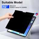 Magnetic Privacy Screen for 12 Inch Surface Laptop Pro 12, Removable Anti Glare Surface Laptop Pro 12 Screen Protector, Blue Light Filter, Anti Spy Easy Install