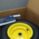 16x6.50-8 Tubeless Tire and Wheel, 16x6.5-8 Lawn Mower Tires, 3"-4.5" Offset Hub, 3/4" or 5/8" Bearing, Universal Fit Riding Mower and Garden Tractor Front Wheel, 4 Ply, S-Turf Pattern, 2 Pack