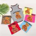 6 Pack Dog Clothes for Small Dogs, Soft and Breathable Puppy Kitten Dog Shirts with Letters for Pet Cats, Summer Dogs' T-Shirts Apparel Sleeveless Vests (Medium)