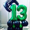 5 x Lovoir 40 Inch Dark Green 51 Number Balloon 15 Large Size Jumbo Digit Mylar Foil Helium Dark Green Balloons for 15th 51st Birthday Party Celebration Decorations Graduations Anniversary Supplies
