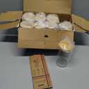CWHHRN Glass Cups with Lid and Straw, 16oz Beer Glasses Glass Coffee Cups, Iced Coffee Cups with Lid, Glass Tumbler with Straw and Lid (8 PACK)
