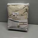 Warm Beige Thick Linen Blend Sheer Curtains 96 Inches Long for Living Room 2 Panels Set, Pinch Pleat Modern Farmhouse Burlap Windows Curtain for Dining Room Light Filtering Drapes with Hook Ring Brown