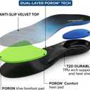 High Arch Support Insoles, 220lbs+ Heavy Duty Orthotic Inserts for Plantar Fasciitis Relief, Rigid Shoe Inserts for Flat Feet, Overpronation, Shock Absorbing Work Boot Insoles, Men&Women (S)