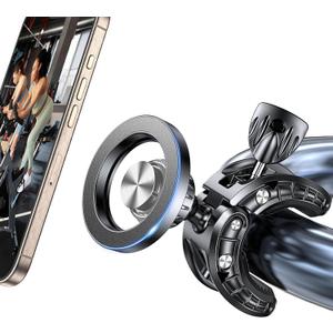 Coolpow Gym Magnetic Phone Holder Mount for MagSafeStrong Magnets Stroller Phone Holder Adjustable Stand Clamp, with Gym Equipment, Stroller, Shopping Cart, Treadmill for iPhone 17 Pro Max 16 15 14