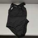 Women Mock Neck Ballet Leotards for Dance, Asymmetrical Mesh Splicing, Chest Padding, Big Hollow Back, Medium 