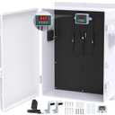 Outdoor Electrical Box, Waterproof Electrical Junction Box IP65 ABS Plastic Enclosure with Fan & Thermostat, Mounting Plate and Hinged Lid (18.1" Hx 12.5" L x 6.3" W)