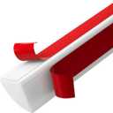 Flexible Quarter Round Molding Trim, Double-Sided Self Adhesive Peel and Stick Quarter Round Rubber Trim Molding for Wall Edge Corner, Cabinet Edge, Countertops, 39inch, White