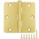 12 Pack Black Door Hinges Black Matte Black Hinges for Doors 3 1/2 Interior Door Hinges 3.5" x3.5 Inch Hinges Rounded 1/4" Raidus Standard Residential Bedroom Door Hinge Sturdy Door Hardware