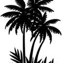 Benziso Palm Tree Metal Wall Art Tropical plants Wall Decor Beach Theme Wall Sculptures Coastal Wall Hanging for Bathroom Living Room Indoor Outdoor (Black)