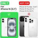 LOVE 3000 Designed for iPhone 16 Case, Premium Silicone with [Soft Anti-Scratch Microfiber Lining] Shockproof Protective Phone Case for Men Women Girls 6.1", Fluorescent Green