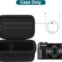 Canboc Camera Case for Canon PowerShot G7 X Mark III/ G7X Mark II Digital 4K Vlogging Camera, Point and Shoot 4K Video Camera Bag, Zipper Mesh Pocket fits USB Cable, Batteries, Black