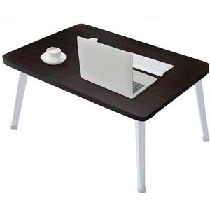 Folding Lap Desk for Bed, 23.6 Inch Portable Laptop Stand for Couch, Bed & Floor | Bed Tray Table for Eating, Writing, Reading | Foldable Sturdy Laptop Desk for Adults, Black