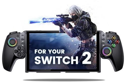 KICKDOT JC500 Nintendo Switch 2 Joypad Controller | Wireless Gamepad with Hall Effect Joysticks, Built-in Kickstand, Ergonomic Grip | No Drift, Turbo, Programmable Back Buttons