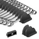 48PCS Tool Magnetic Wrench Organizer,Customizable Magnet Modular Tool Organizer for Tool Drawers - Wrench Rack with Metric&SAE Labels-Perfect Tool Storage Holder-Ideal Gift Choice -Black with Magnets