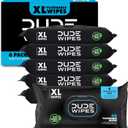 DUDE Wipes - Flushable Wipes Unscented - (2 Pack) 288 Wipes - Extra Large Wet Wipes Flushable - Vitamin-E & Aloe - Septic and Sewer Safe