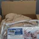 CozyLux Full Size Comforter Sets with Sheets 7 Pieces, Khaki Seersucker Bed in a Bag Textured Luxury Soft Bedding Sets with Down Alternative Comforter, Sheets, Pillowcases & Shams for All Season