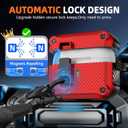 Pohgelan Compatible with AirPods Pro 2nd/1st Case,Magnetic Automatic Lock with Cleaning Kit,Compatible with Magsafe,Carbon Fiber Texture Cover -Red