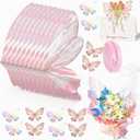 17FEIVRLU Butterfly Flower Wrapping Paper Kit, 261 Pcs Graduation Bouquet Wrapping Paper 20 Set Butterfly-Shaped Waterproof Money Bouquet Accessories for Florist Supplies DIY Craft Mother's Day 2026