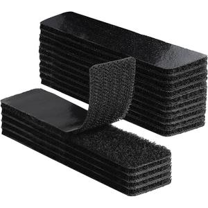 Sew on Hook and Loop Tape 2 Inch Wide,6.5 Feet NonAdhesive Back Hook and Loop Strips Sewing Fastener Fabric Fastener Non Adhesive Interlocking Tape Black