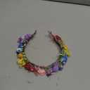 Rainbow Headband Flower Crown - Handmade Pride Floral Crown Headwear with Ribbon Rainbow Hair Accessories for Women Girls LGBTQ Bisexual Pride Party Outfits Costume Headpiece
