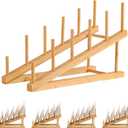 5 Pack Plate Stands For Display,Wooden Multi Plate Holder Cabinet Organizer, 5-Tier Craft Show Vendor Counter Display Rack For Tabletop Book, Art prints, and Platter