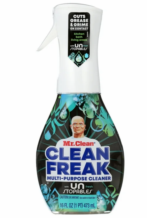 Mr. Clean Clean Freak Multi Surface Cleaning Spray, Deep Cleaning Mist Starter Kit and Refill Bundle, Unstopables Fresh Scent, 16 fl oz, Pack of 