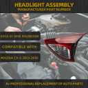 Dasbecan Taillight Compatible with 2013-2016 Mazda CX-5 Right Passenger Side Rear Inner w/o Bulbs Replaces# KD53-51-3F0D MA2803108