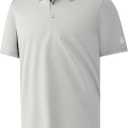 Mens Golf Shirt Short Sleeve Moisture Wicking Dry Fit Performance Solid Casual Pique Collared Golf Polo Shirts for Men (XX-Large, Light Grey)