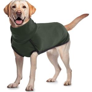 ROZKITCH Dog Winter Coat Soft Pullover Pajamas, Pet Windproof Warm Cold Weather Jacket Vest Cozy Jumpsuit Apparel Outfit Clothes for Walking Hiking Travel Sleep Green XL (XL(Back Length:20-23"))
