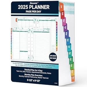 Planner Refills - 2026-2027 Planner Refills, July 2026 - June 2027, 2 Pages Per Day Daily  Monthly Planners, A5 Planners Inserts, 5.51" x 8.38", Daily Tracker, 7-Hole Punched