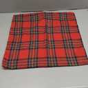 AQOTHES Pack of 2 Christmas Plaid Decorative Throw Pillow Covers Scottish Tartan Cushion Case for Farmhouse Home Holiday Decor Red and Green, 18 x 18 Inches