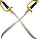 Set of Two 30-Inch Foam Pirate Cutlass Swords - Perfect for Cosplay, Roleplaying, and Halloween Costume Props. Safe and Durable Training Sword