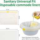 Commode Liners with Absorbent Pads for Bedside Commode, 100 Lemon Scented Bedside Commode Liners and 100 Commode Pads, Commode Toilet Camping Toilet Bags