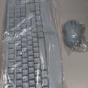 Wireless Keyboard and Mouse Combo, ULSOU 2.4G Full-Sized Ergonomic Computer Keyboard with Wrist Rest and 3 Level DPI Adjustable Wireless Mouse for Windows, Mac OS Desktop/Laptop/PC(Grey)