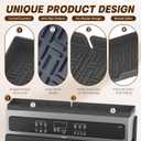 Stove Top Shelf 30 Inch, Magnetic Over the Stove Top Shelf, Silicone Oven Spice Rack Organizer Storage Organization for Kitchen, Black