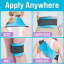 Gel Ice Packs for Injuries Reusable, Hot & Cold Gel Wrap (4 Pack), Adjustable & Flexible, Long Lasting Instant Compression for Back, Knees, Shoulders, Elbows, Neck, Foot & Ankle