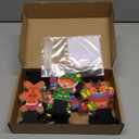 Cinnvoice 12 Pcs Christmas Trophy Set 4.7 Inch Wooden Trophy Award with Customized Stickers DIY Santa Claus Awards for Christmas Decoration Fun Party Favors Ornament, 6 Styles (Multicolor)